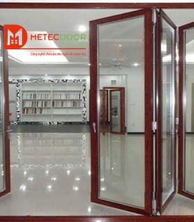 LÙA XẾP 4 CÁNH VÂN GỖ